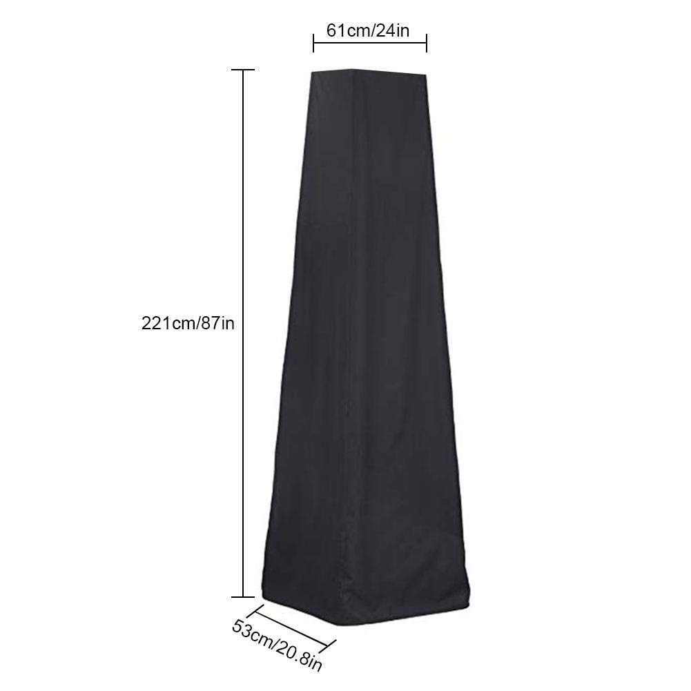 Couverture de Chauffage extérieur Couverture de Chauffage Couverture de Chauffage Patio Couvercle de Bouclier Rond extérieur 53x 61x 22 1cm Le Noir (Specification : 53 x 61 x 221)