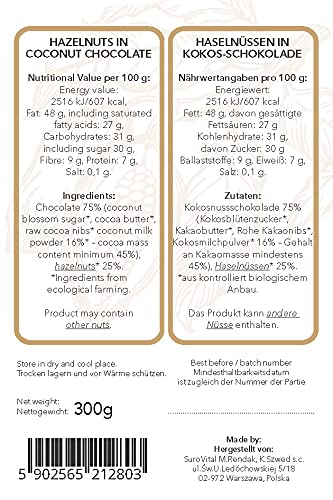 Haselnüsse in Kokosnusschokolade 500 g – BIO – Bild 4