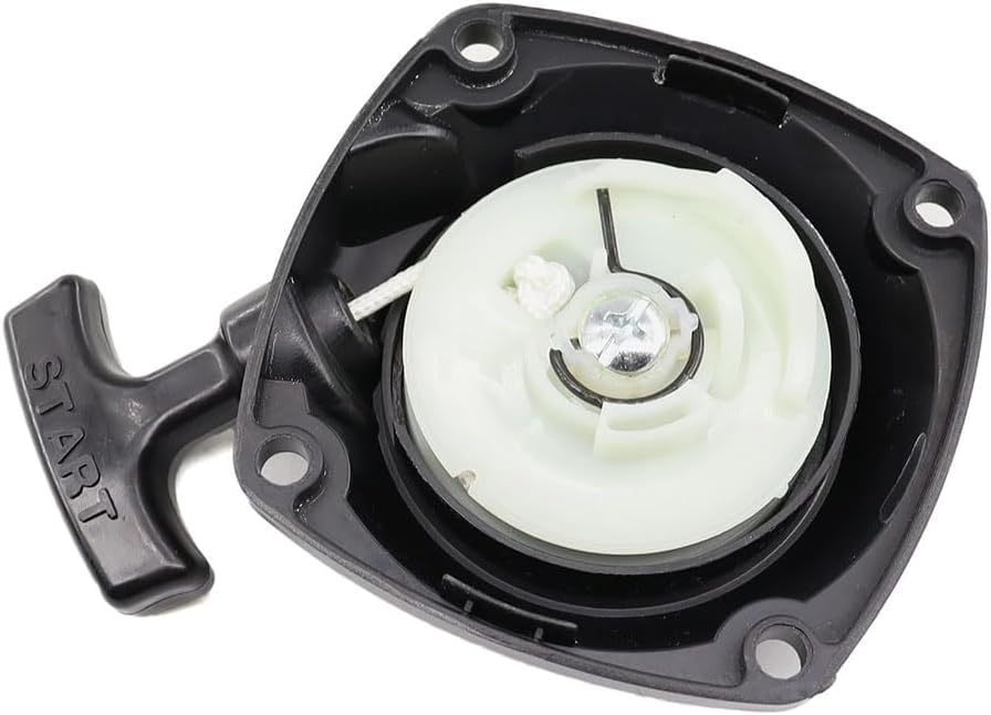 Pieza de repuesto original del fabricante: Lanzador/arrancador para desbrozadora BESTGREEN GO-on Alpina Komatsu ZENOAH. Distancia entre orificios de fijación: 72 mm. Ver visual y dimensión en fotos.