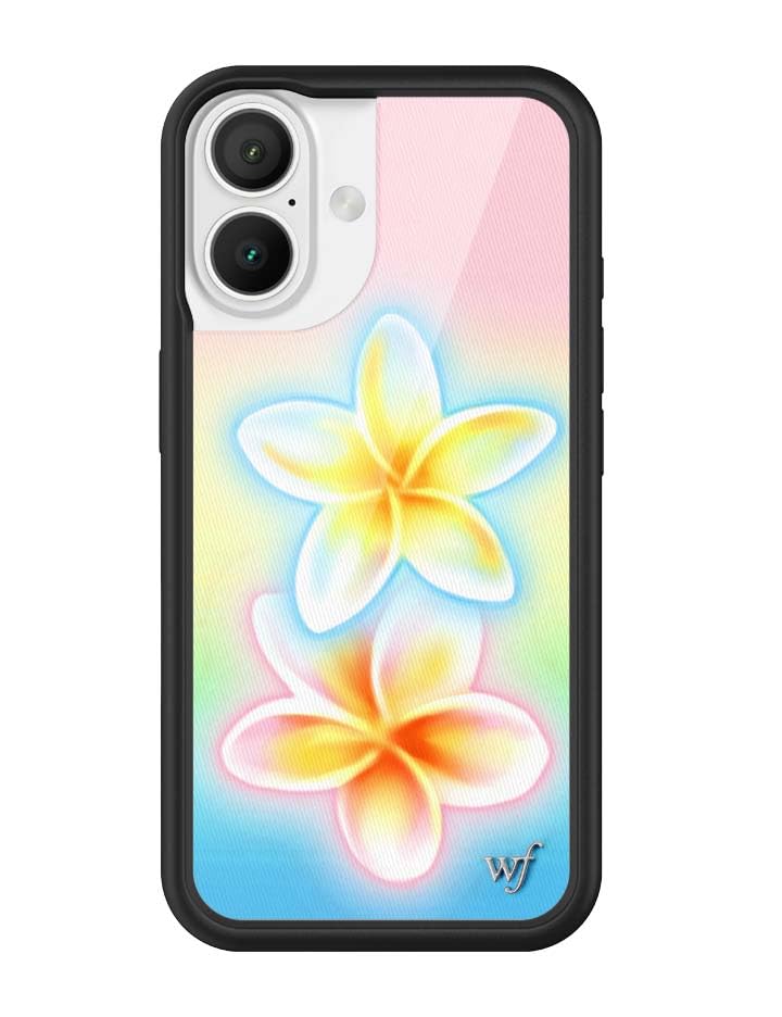 Image of Wildflower Cases - Compatible with iPhone 16 | Protective Black Bumper, 6.5ft Drop Test Certified, Women Owned Small Business | Pastel Plumeria