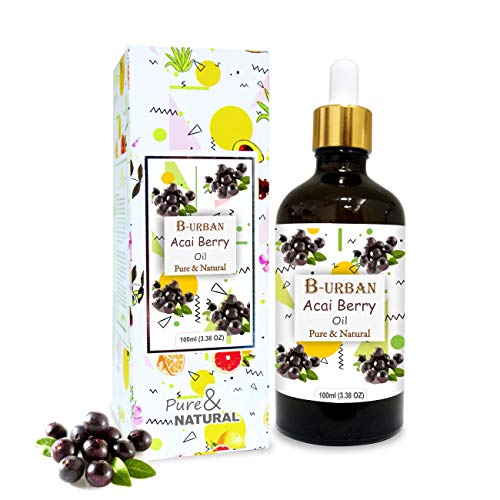 Image of B-URBAN Acai Berry (Euterpe Oleracea) Oil|100% Pure & Natural Undiluted Carrier Oil Organic Standard For Skin & Hair|Improves Skin Elasticity,Hydrates & Moisturizes Scalp,Rich In Antioxidant-100ML