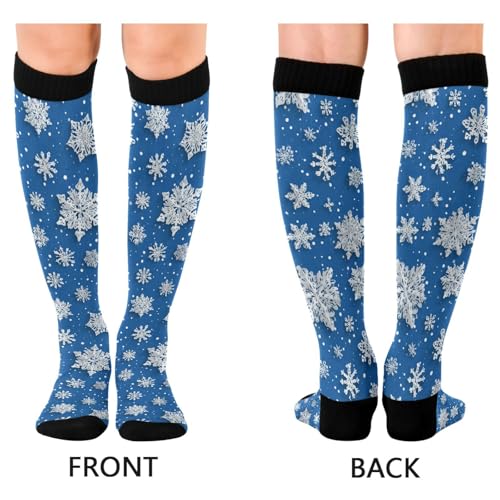 Image of SHJI Compression Socks for Women Sock Men Knee High Stockings for Running Athletic Hiking Cycling