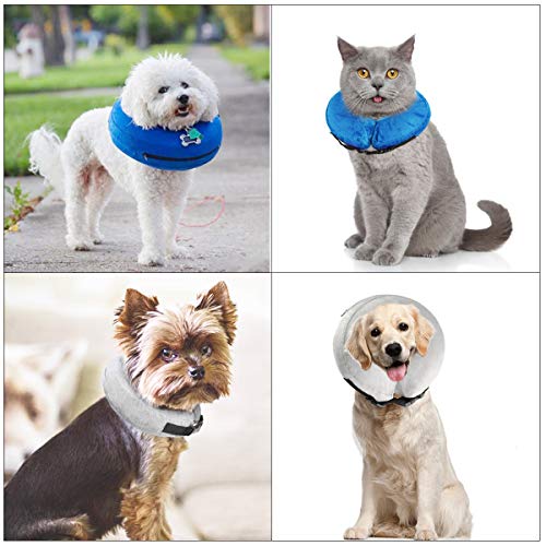 Aufblasbares Haustierhalsband für kleine und mittelgroße Hunde und Katzen, verhindert, DASS Haustiere genähte Wunden berühren, schützendes aufblasbares Hundehalsband