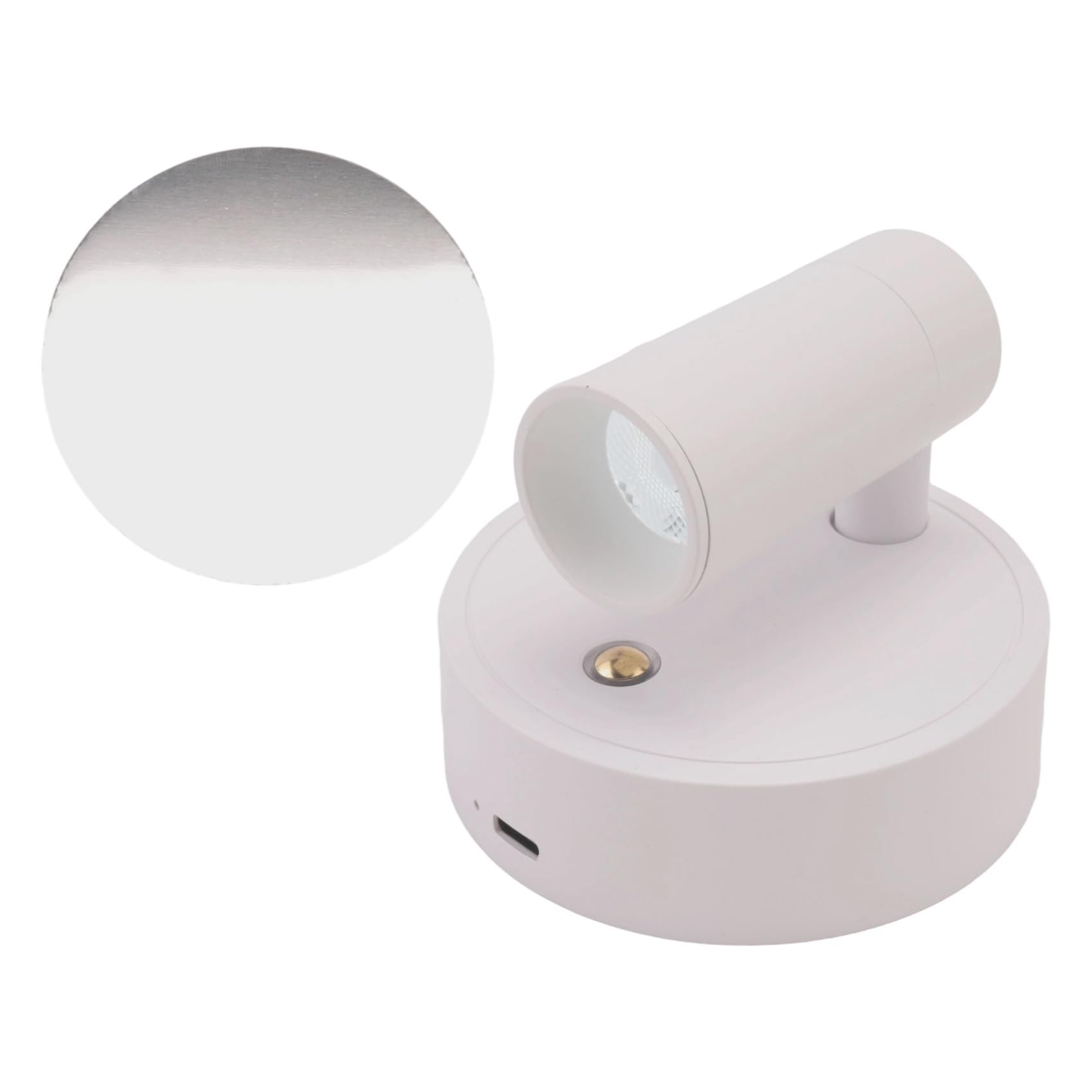 Vjsujehgy White LED Wall Light USB Rechargeable Dimmable Switch Magnetic Base for Bedroom for Bedside Study Reading