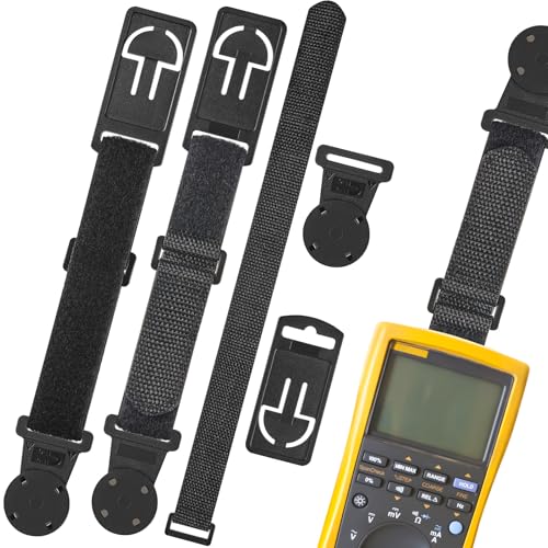 2 Sets Magnetic Hanging Strap Compatible with Fluke Hanging Loop Strap Magnet Kit Instruments Multimeter Accessories Fits Most Multimeters