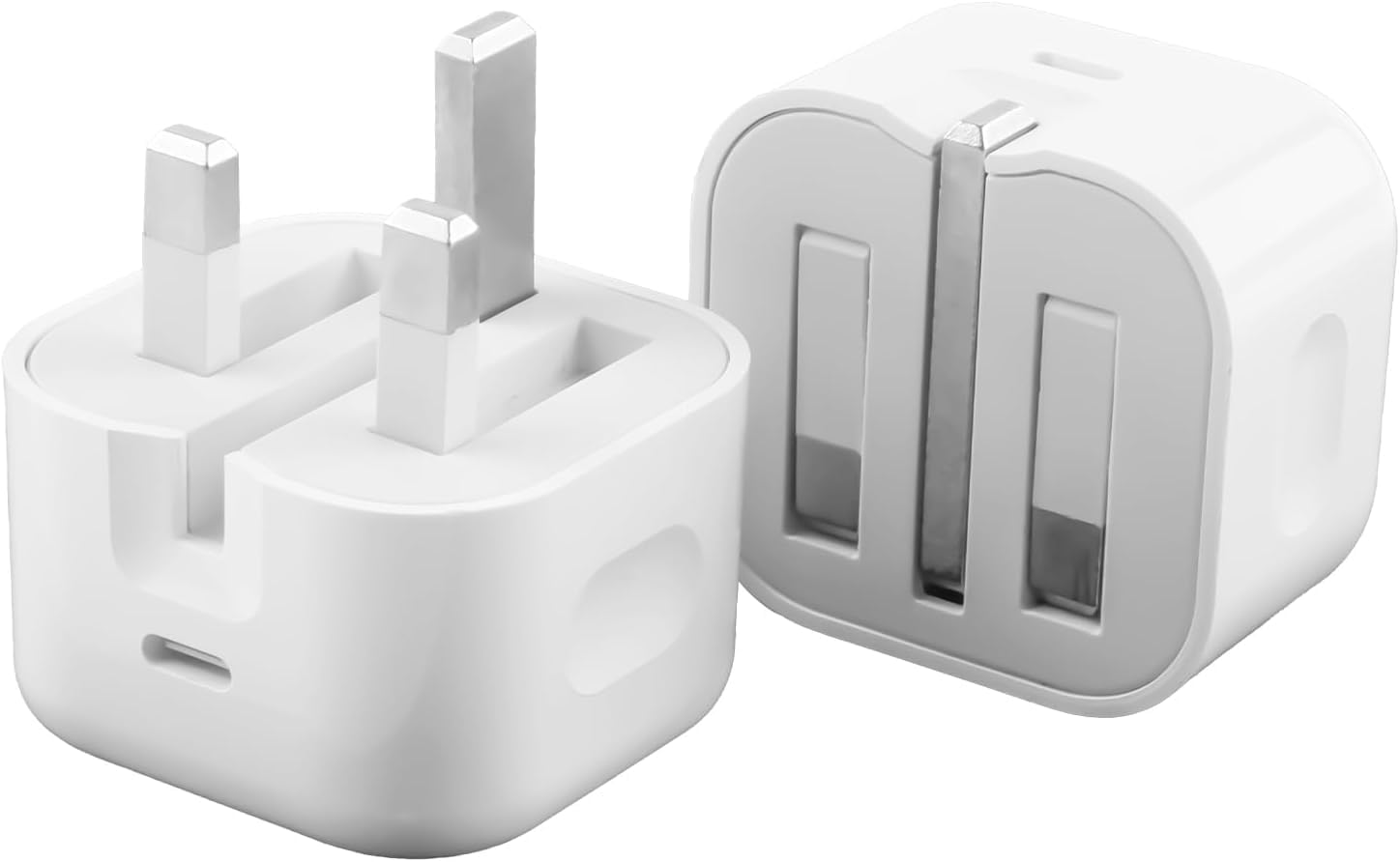 USB-C Fast Charging 20W UK Plug Adapter | Type C Charger Compatible with iPhone 15/16/17, Samsung, Android | Fast Charge Power Delivery (Option to buy Cable, Adapter or Bundle) (Adaptor Only) — view 2