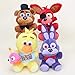 JMUNG 4Pcs / Set FNAF Nightmare Freddy Bear Foxy Springtrap Bonnie Peluches 25Cm, Five Nights At Freddy'S Toy Juguetes De Peluche Suaves Animal Anime Dolls
