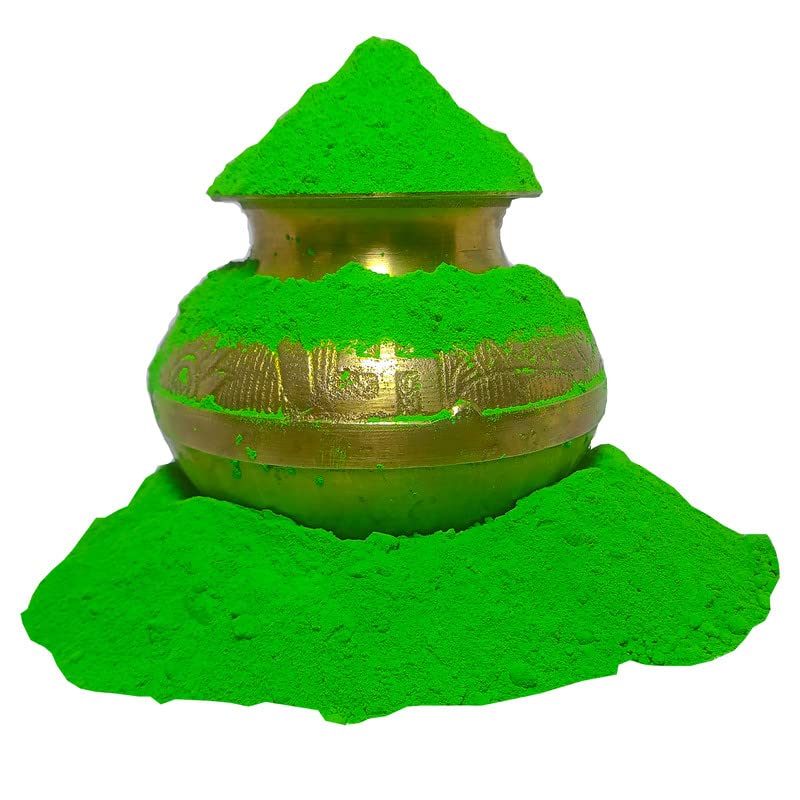 Shubh Herbal Holi Gulal Non-Toxic Perfumed Gulal, Skin Friendly, Natural Fragrance Handmade Holi Gulal Green Colour Pack of 1 (1 kg) Holi Special Eco Friendly Colour