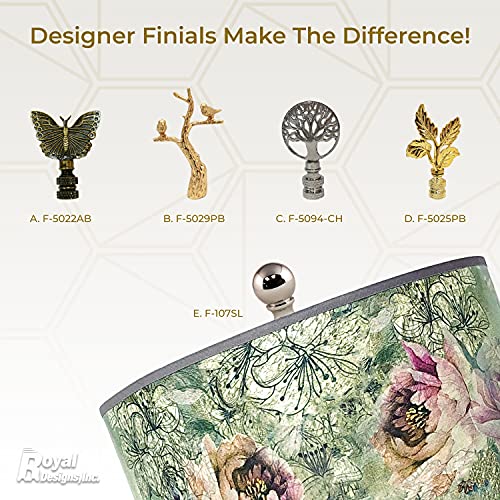 Image of Royal Designs, Inc. Trendy Decorative Handmade Lamp Shade, Made in USA, 10in, HBC-8069-10, Canvas of Spring