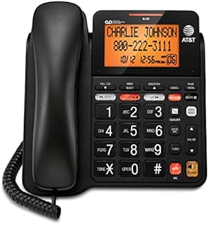 AT&T CD4930 Corded Phone with Digital Answering System and Caller ID, Extra-Large Tilt Display & Buttons, Black