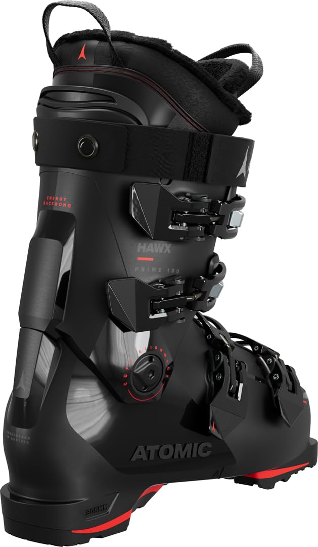 ATOMIC Botas de esquí Hawk Prime 100 GW – Talla 26/26,5 – Botas de esquí Alpino en Negro/Rojo – Botas con Tobillo y talón 3D para un Ajuste preciso – Ideal para esquiadores con pies de Ancho Medio.