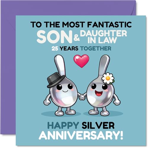 Carte anniversaire 25e année fils et belle-fille