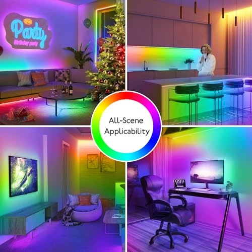 Tira de luz neón LED RGB 10m impermeable con control APP miniatura 4