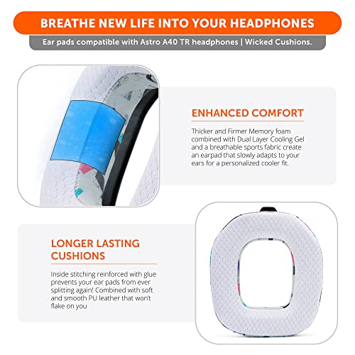 WC FreeZe A40- Hybrid Fabric Cooling Gel Replacement Earpads For Astro A40 TR Only, Made by Wicked Cushions - Image 4