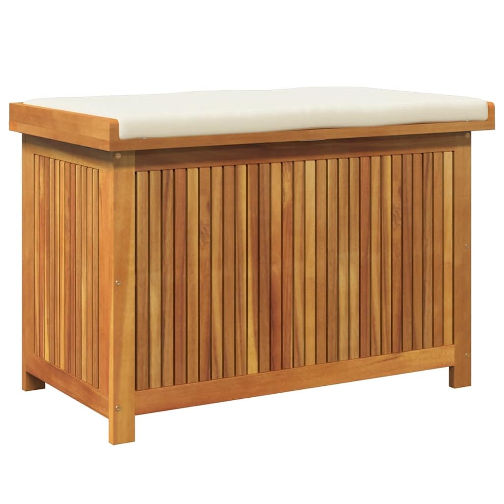 vidaXL Outdoor-Kissenbox 90x50x60,5 cm Massivholz Akazie, Kissenbehälter, Aufbewahrungsbox, Outdoor Kissenbox, Holzkissenbox, Gartenbox