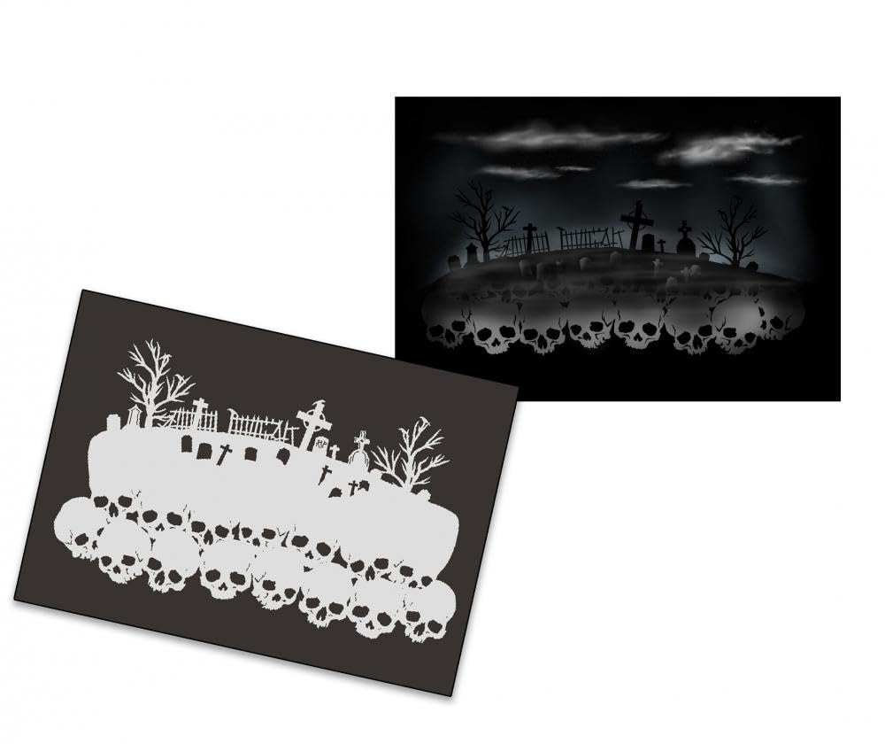 Pochoir aérographe Schaedel Friedhof AS-201 XL pour peinture personnalisée