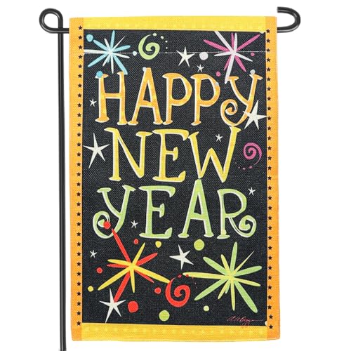 2025 Happy New Year Garden Flag 12x18 Inch Double Sided New Year Flag(B)