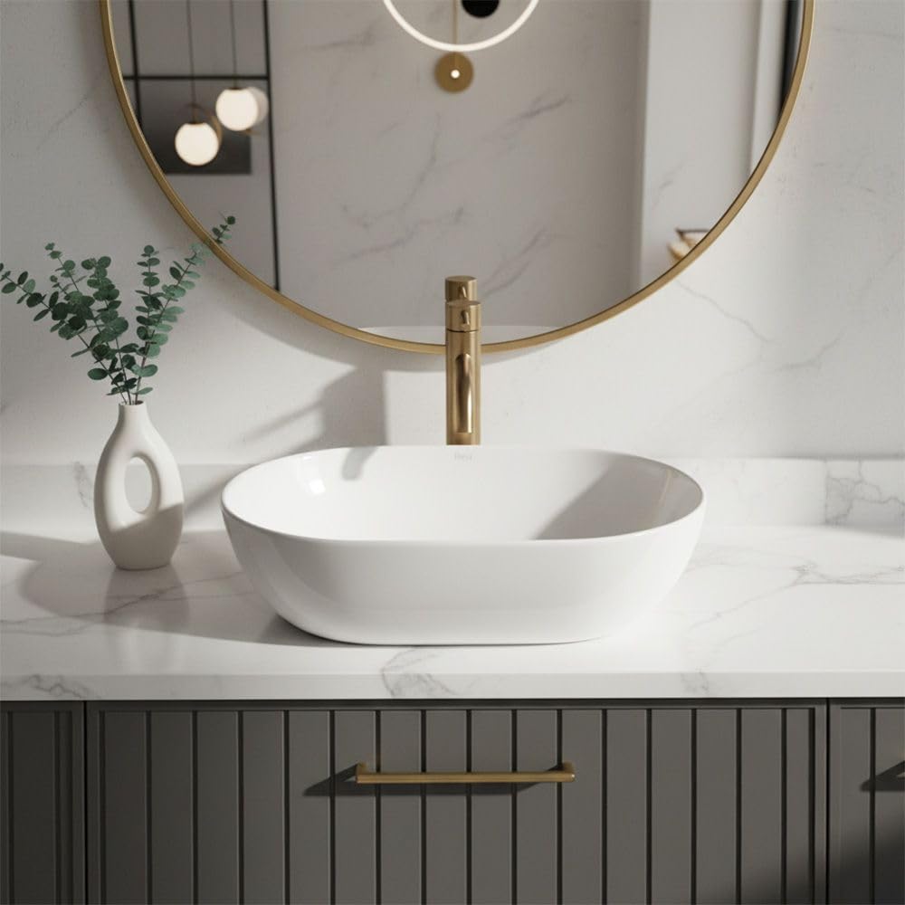 Lavabo Sobre Encimera Rea Amelia 45 White 45X31X12,5Cm