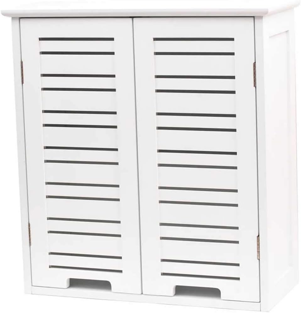 Bathroom wall cabinet - 2 doors - White