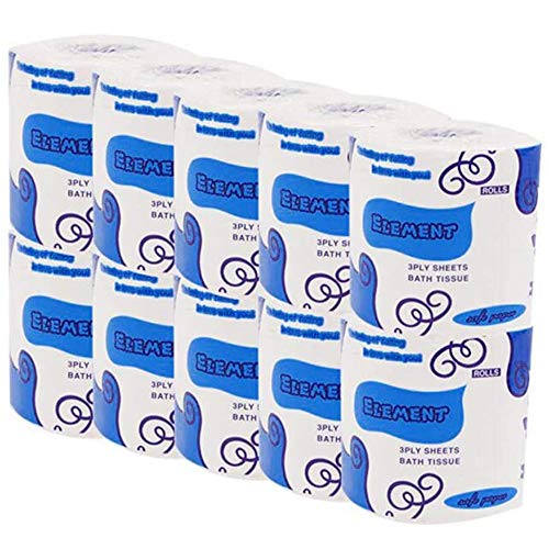 Preisvergleich Produktbild 10 Rollen weiches Toilettenpapier, Toilettenpapier Bulk Toilettenpapier Haushalt 3-lagige Saugfähigkeit Papierhandtücher Zuhause Küche Toilettenpapier weich hautfreundliche Papierhandtücher