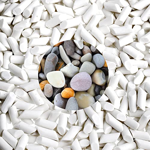 hiceeden 8 pounds rock tumbling filler media 1534 x 2534 reusable cylinder ceramic pellets non-abrasive for rock tumbler stone polisher