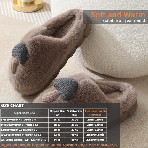 Mushroom Slippers for Women & Men House Shoes Cozy Winter Warm Indoor Couple Fuzzy Non Slip Home Bedroom Lightweight Thick Sole Soft Ladies2
