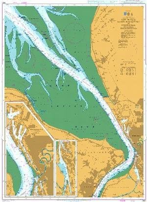 UKHO BA Chart 3621: The Weser Robbennordsteert to Nordenham Including Bremerhaven