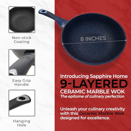 Sapphire Home COMINHKG094958 Home N Kitchenware Nonstick Ceramic Wok thumb #1