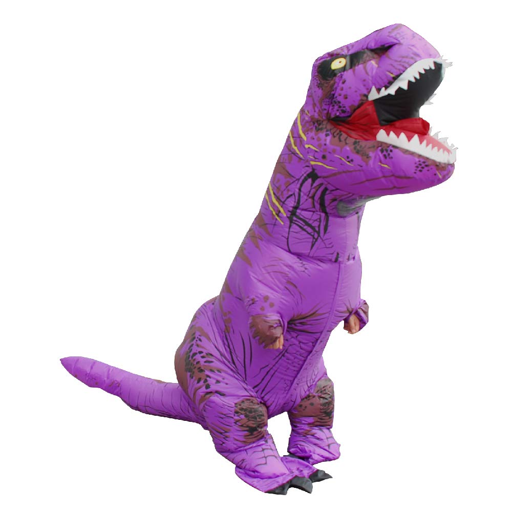 Disfraz inflable de dinosaurio para adultos, disfraz de T-Rex de cuerpo completo, disfraz de dinosaurio de Halloween para hombres y mujeres