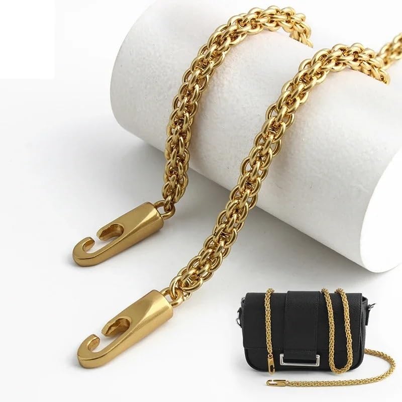 HESHUWEN ハンドバッグチェーン 100/110/120/130CM 8MM 鉄製メタルバッグチェーンアクセサリー メタルエク
