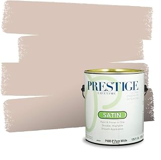 Paints Interior Paint and Primer In One, 1-Gallon, Satin, Comparable Match of Behr* Suede Beige*