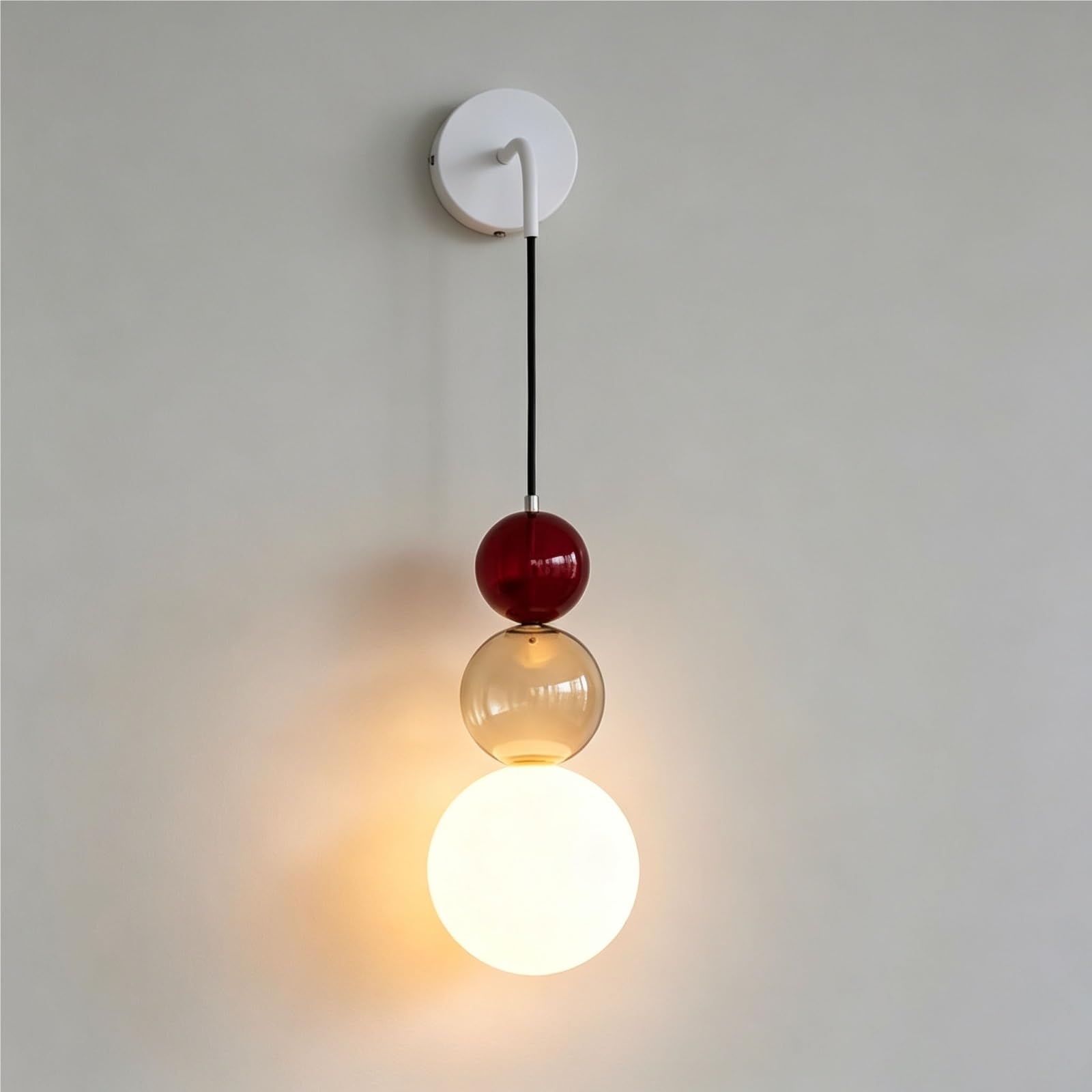 LUOYAOB Modern Glass Globe Wall Sconce Nordic Stacked Bubble Wall Lamp