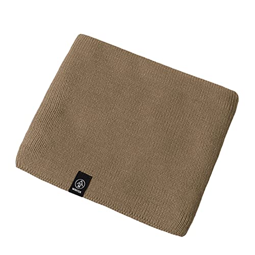 Bluelans Winter Neck Warmer Men Ski Neck Gaiter Face Scarf Women Fleece Scarf for Men Gaiter Mask Thick Windproof Scarves Khaki One Size3