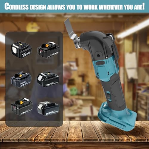 Akku Oszillationswerkzeug, bürstenloses 300W Akku Multifunktionswerkzeug mit 22 Zubehörteilen, 2 Stück 3000mAh Akku, 22000 U/min, 4° Oszillationswinkel, zum Schneiden, Schnitzen, Bohren, Schleifen – Bild 8