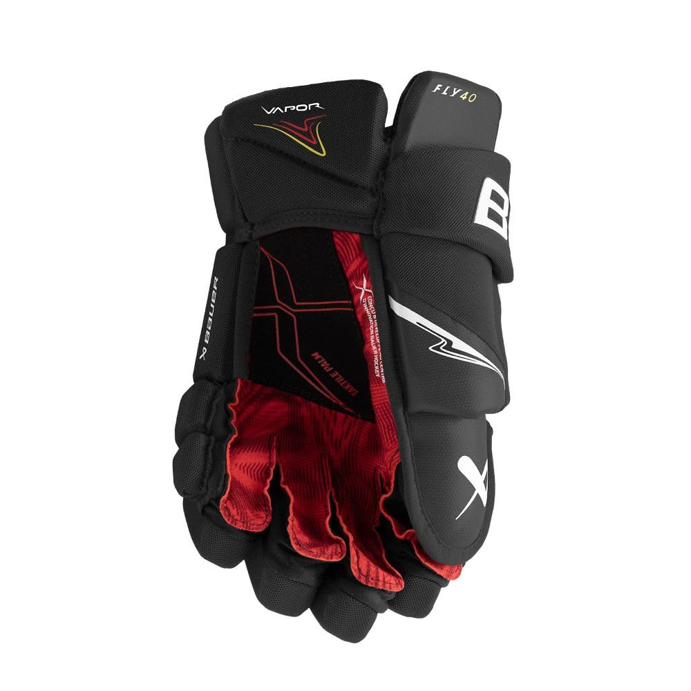 Bauer Vapor Fly40 - Guantes intermedios, color blanco y negro