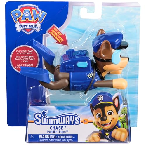 SwimWays Paw Patrol Paddlin' Pups Pool Toys & Outdoor Games, Bath Toys & Pool Party Supplies for Kids Aged 4 & Up, No Batteries Required, Chase
