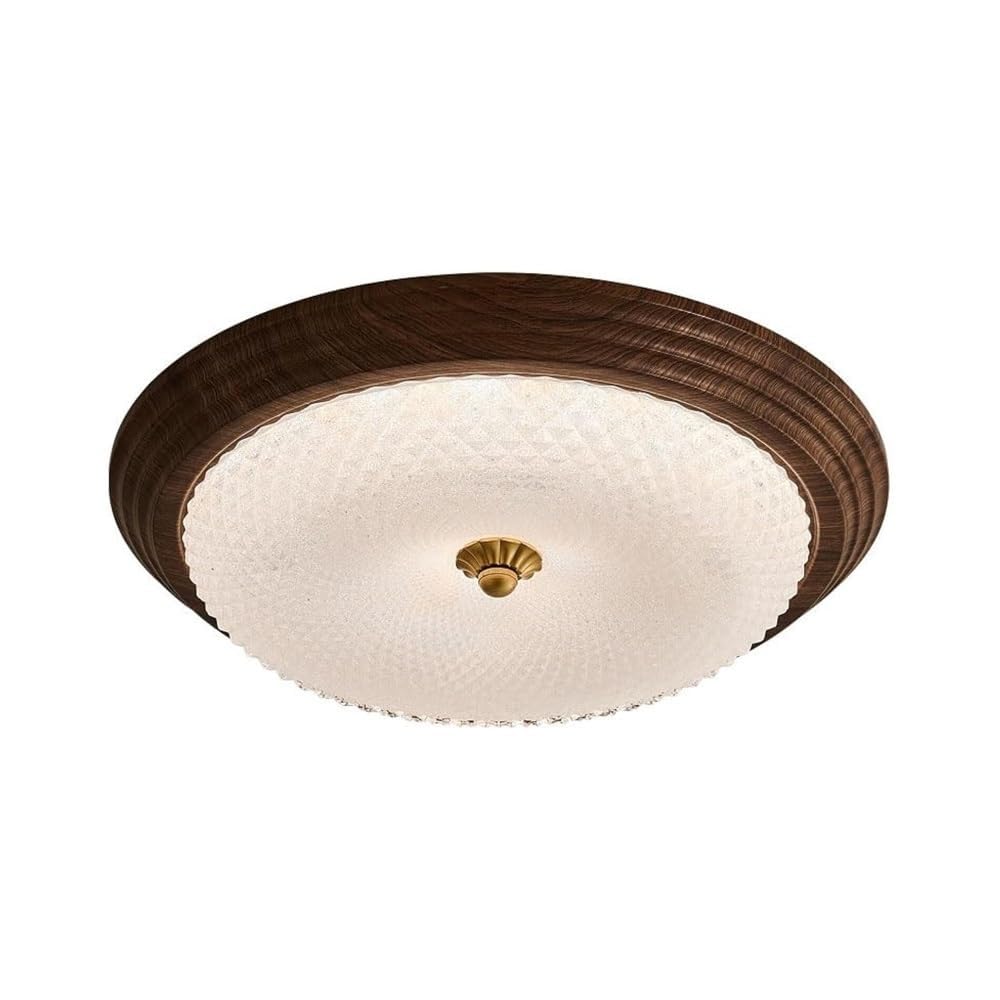 Plafonnier LED moderne luminaire de plafond rond en verre et métal