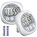 Price comparison product image Habor Magnetic Kitchen Timer Digital, [All in One] Big Button, Large LCD Display, Count Down/up with Loud Rings, Simple to Use for Cooking, Baking, Napping, Sports , 2 Pack Grey