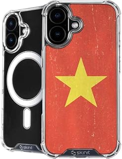 Skinit Phone Case Compatible with MagSafe iPhone 17 - Vietnam Flag Distressed Design