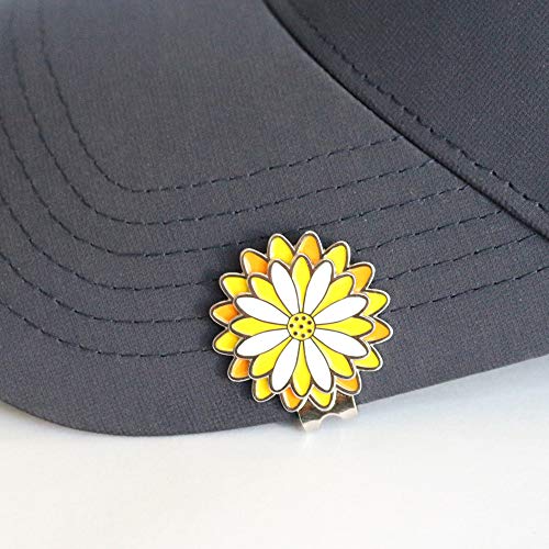 Pinmei Sunflower Golf Ball Marker With Golf Hat Clip(One Hat Clip With Two Markers) #TOP7