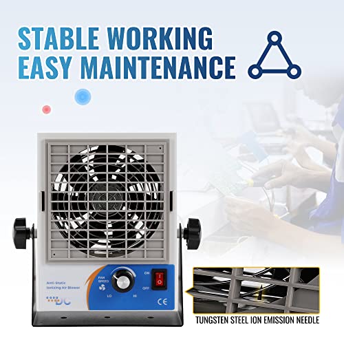 Hanchen HT-164 Ionizing Air Blower New Dc Type Anti Static Ionizer Electro-Static Discharge Ionizer Static Fan Electrostatic Elimination Discharge Static Ionizer thumb #2