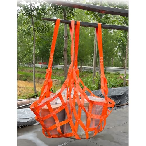Zfmnoyev Lifting Cargo Nets, Safety Lifting Nylon Hanging Netting, Industrial Loading and Unloading Tool Lifting Net, Climbing Net, Customizable(1.5x1.5m/5x5ft-300kg)