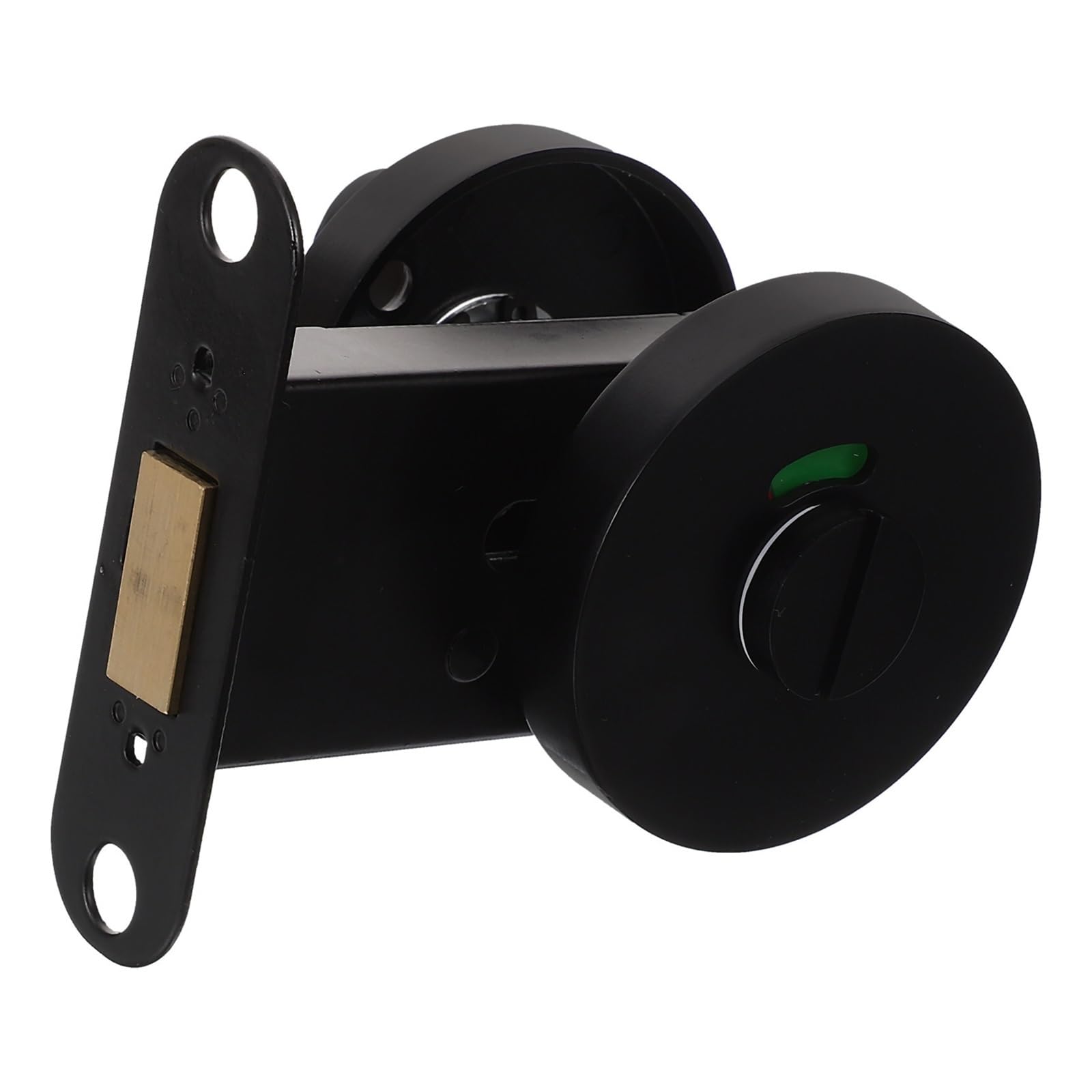 Public Restroom Indicator Door Lock Zinc Alloy Construction Occupied Vacant Status Display for Toilet Stall Doors for Public(Black)