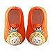 Toddler House Shoes Boys and Girls Indoor Floor Socks Non Slip Fashion Toddler Shoes Breathable Cartoon Floor Socks (Orange, 2 Years Toddler)