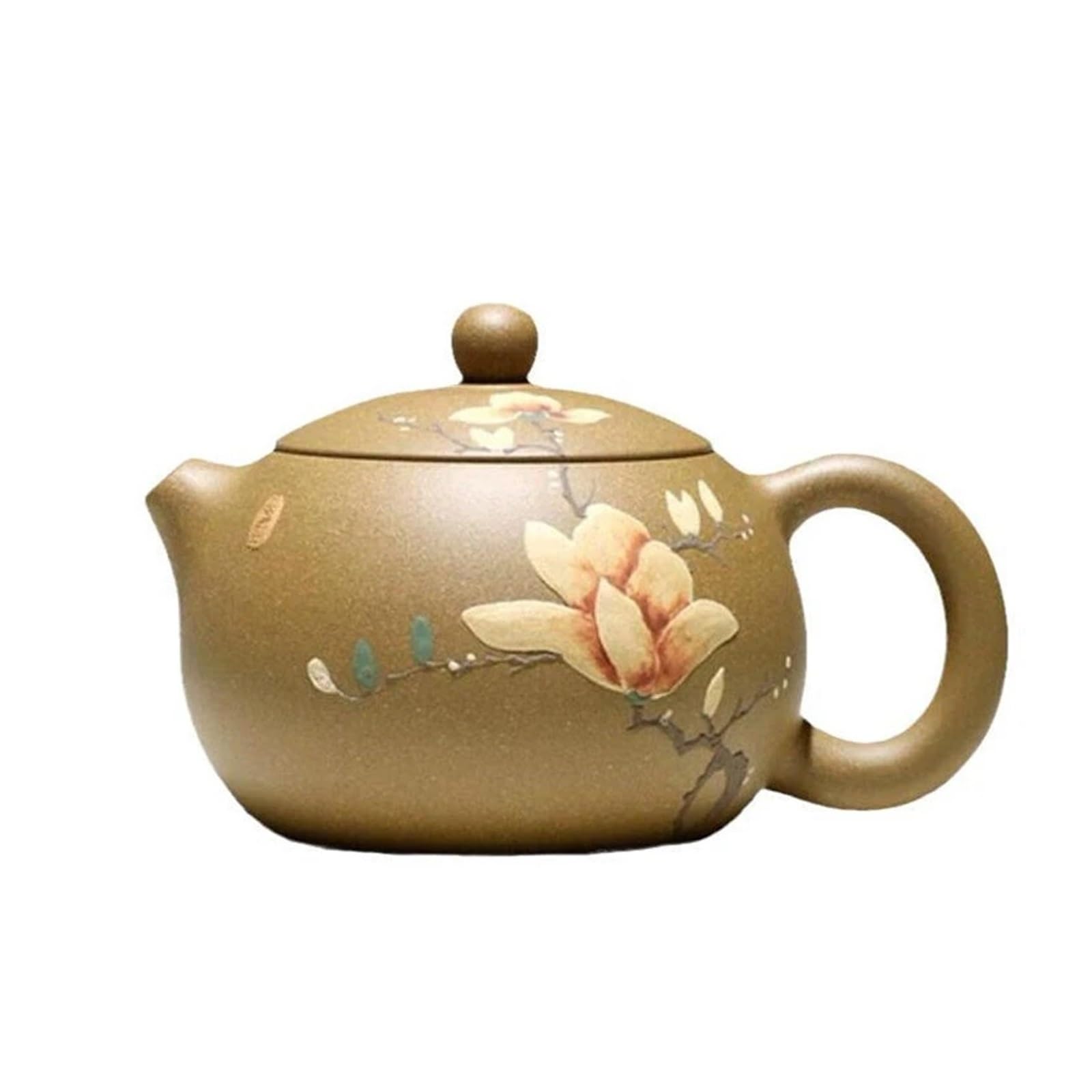 TYUHDUYUR 230ml Chinese Clay Teapots Famous Mud-Painted Flower Pattern Handmade Xishi Tea Pot Kettle Zisha Tea Set (D As Shown)