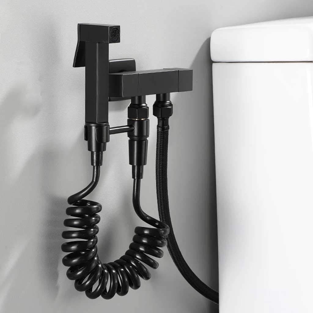 Robinet bidet en laiton massif avec douchette carrée à 90 degrés