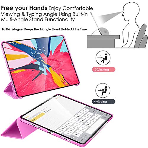 Image of DuraSafe Cases for iPad PRO 12.9 6 5 4 Gen 2022 2021 2020 [iPad 12.9 Inch 6th 5th 4th ] A2436 A2764 A2437 A2766 A2378 A2461 A2379 A2462 A2229 A2069 A2232 A2233 Hard PC Translucent Back Cover - Pink