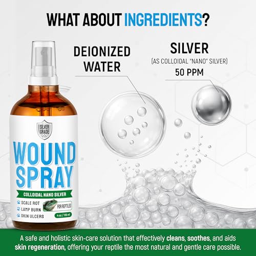 image for SILVER GRADE Reptile Wound Care Spray with Silver – for Wounds, Cuts