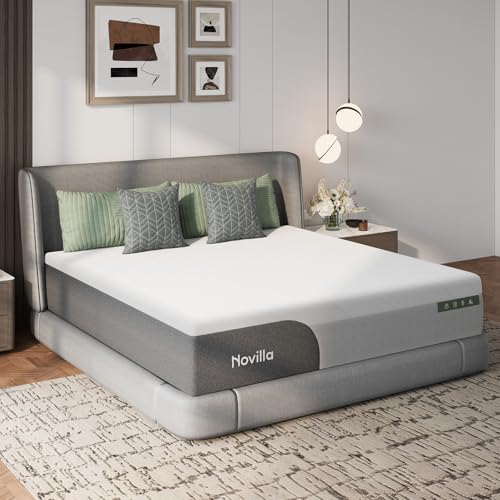 Image of Novilla Bliss Cooling Twin Mattress 10 Inch, Gel-Infused Memory Foam Mattress Twin Size in a Box with Cool-Touch Nylon Cover, Motion Isolation & Ergonomic Support with CertiPUR-US Certified Foam