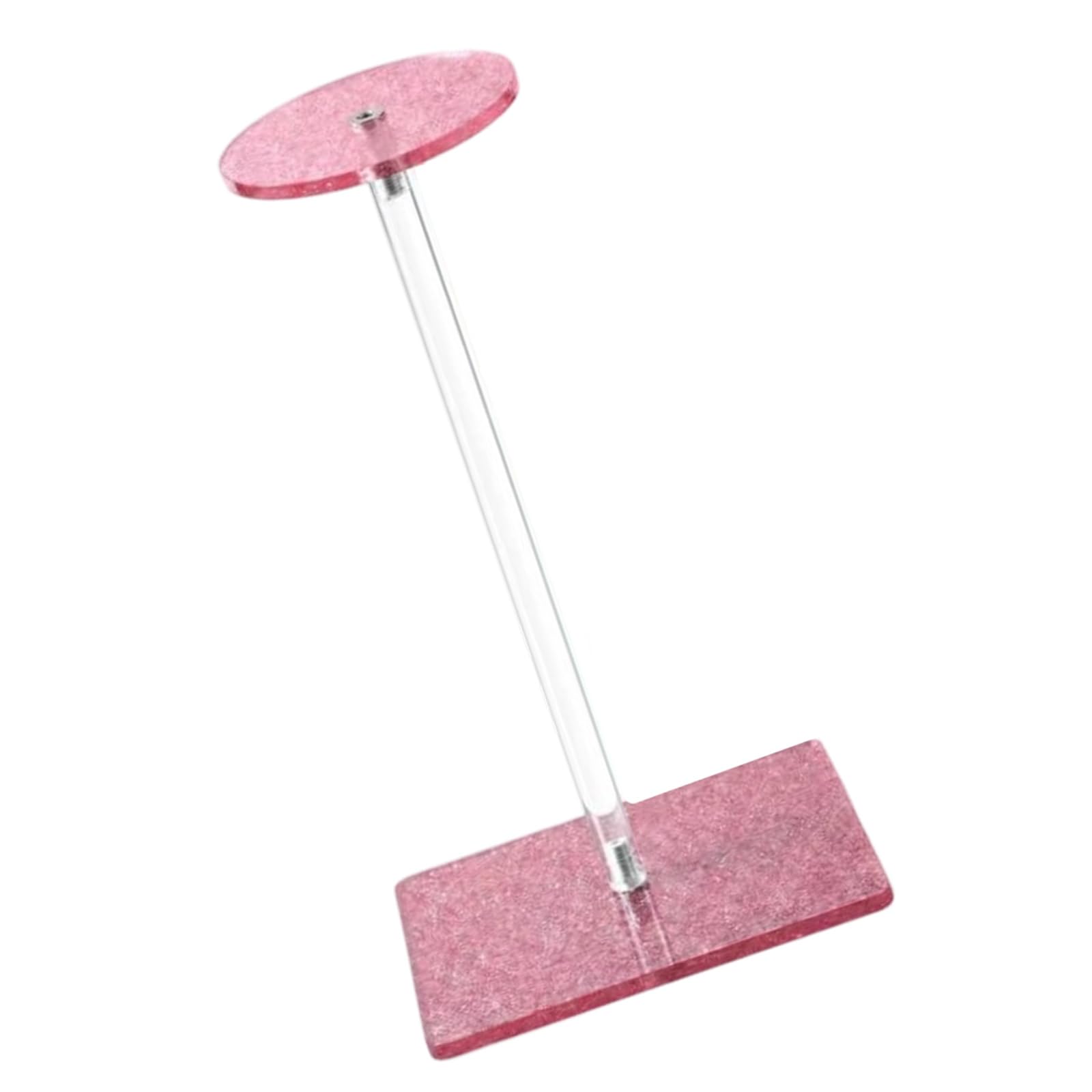 Elnwnnkc Display Stand for Desk or Dresser, Acrylic Tabletop Hat Holder for Baseball Caps and Bucket Hats with Clear Rod Acrylic Hat Display Stand Baseball Cap